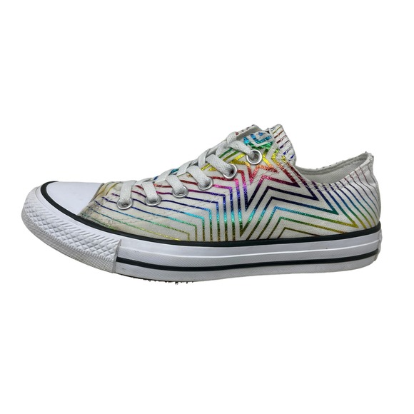Converse All Star Sneakers Rainbow Star Women's 8 White 8.2.4:I.8.3 - Picture 1 of 13